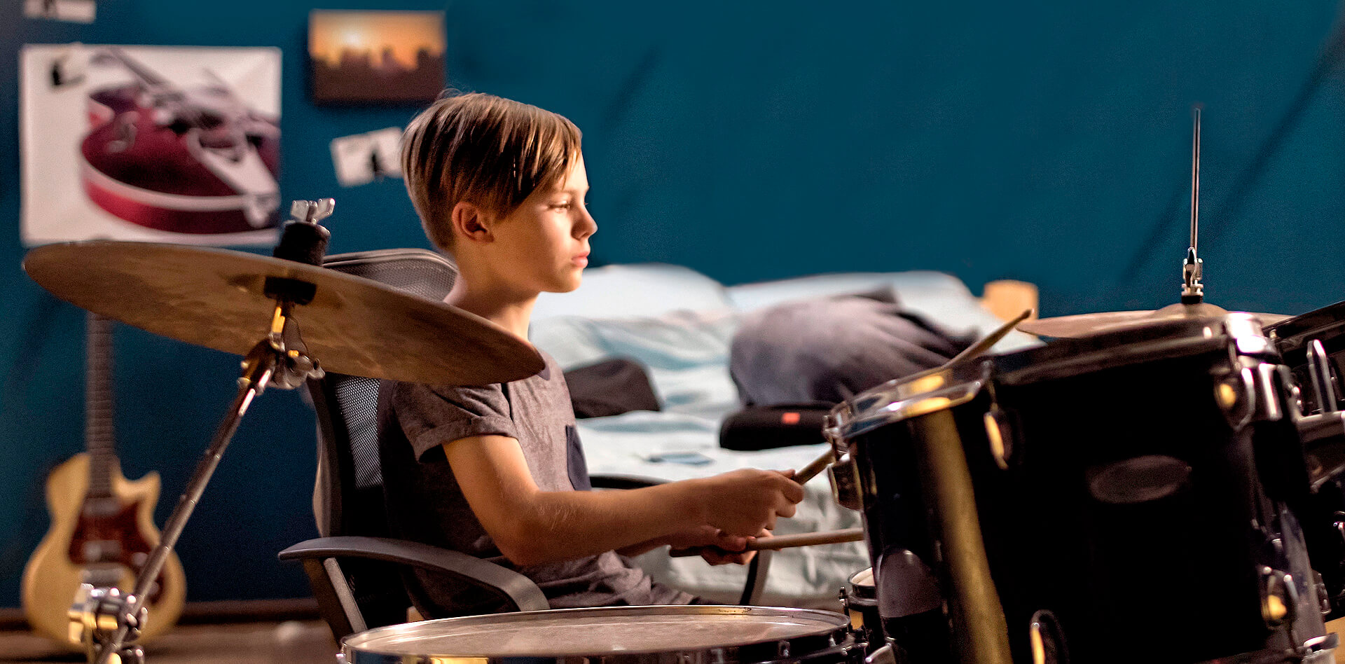 Drum lessons at the Montessori Center